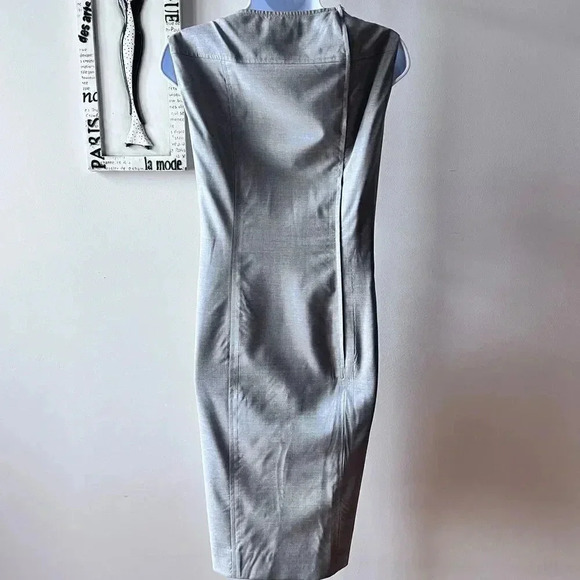 AKRIS Punto Minimalist Women’s Gray Wool Two Piece Dress Blazer Suit Size 10/12 - Picture 6 of 16